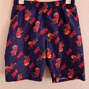 Nike Blue and Red Octopus Swim Shorts